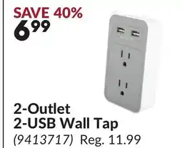 Princess Auto 2-Outlet 2-USB Wall Tap offer