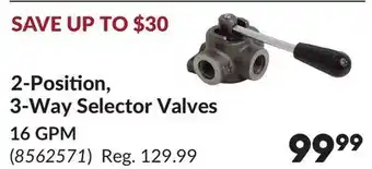 Princess Auto 2-Position, 3-Way Selector Valves offer