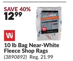Princess Auto 10 lb Bag Near-White Fleece Shop Rags offer