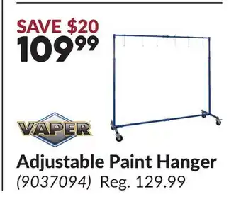 Princess Auto Adjustable Paint Hanger offer