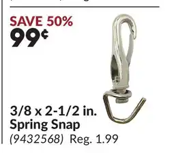 Princess Auto Spring Snap offer