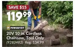 Princess Auto 20V 10 in. Cordless Chainsaw, Tool Only offer