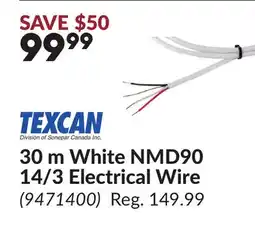 Princess Auto 30 m White NMD90 14/3 Electrical Wire offer