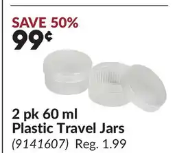 Princess Auto 2 pk 60 ml Plastic Travel Jars offer