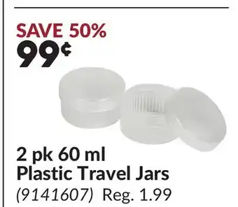 Princess Auto 2 pk 60 ml Plastic Travel Jars offer