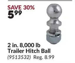 Princess Auto 2 in. 8, 000 lb Trailer Hitch Ball offer