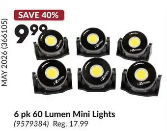 Princess Auto 6 pk 60 Lumen Mini Lights offer