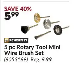 Princess Auto 5 pc Rotary Tool Mini Wire Brush Set offer