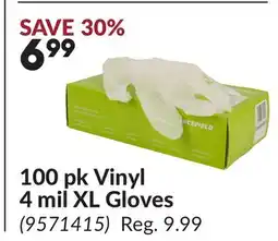 Princess Auto 100 pk Vinyl 4 mil XL Gloves offer