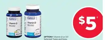 Rexall OPTION + Vitamin D or D3 offer