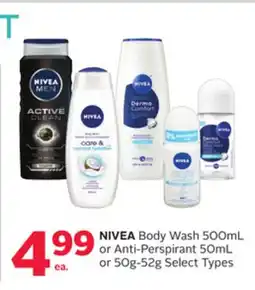 Rexall NIVEA Body Wash 500mL or Anti-Perspirant 50mL or 50g-52g offer