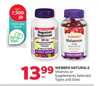 Rexall WEBBER NATURALS Vitamins or Supplements offer