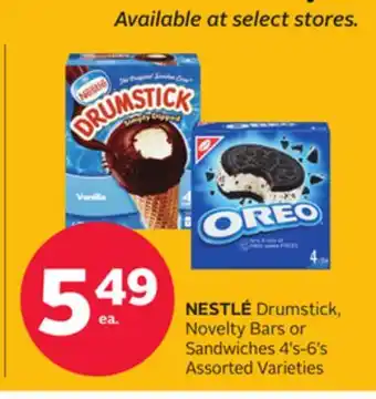 Rexall NESTLÉ Drumstick, Novelty Bars or Sandwiches offer