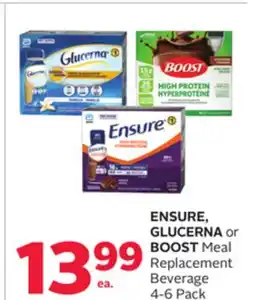Rexall ENSURE, GLUCERNA or BOOST Meal Replacement Beverage offer