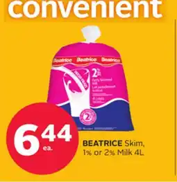 Rexall BEATRICE Skim, 1% or 2% Milk offer