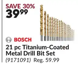 Princess Auto 21 pc Titanium-Coated Metal Drill Bit Set offer