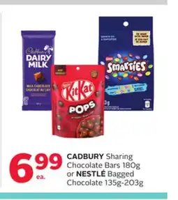 Rexall CADBURY Sharing Chocolate Bars 180g or NESTLÉ Bagged Chocolate 135g-203g offer