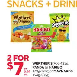 Rexall WERTHER'S 70g-135g, PANDA or HARIBO 170g-175g or MAYNARDS 154g-185g offer