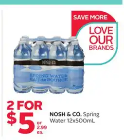Rexall NOSH & CO. Spring Water offer