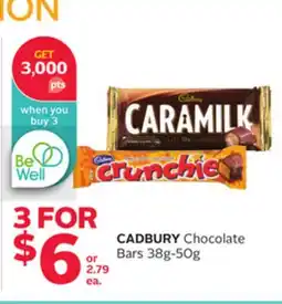 Rexall CADBURY Chocolate Bars offer