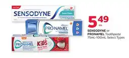 Rexall SENSODYNE or PRONAMEL Toothpaste offer