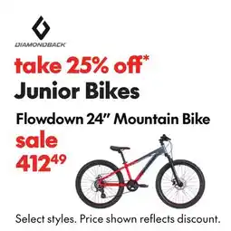 Sport Chek DIAMONDBACK JUNIOR BIKES 25% OFF OUR TICKET PRICE offer