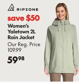 Sport Chek RIPZONE WOMEN'S YALETOWN 2L RAIN JACKET offer