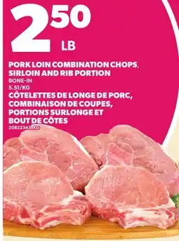 Independent City Market PORK LOIN COMBINATION CHOPS, SIRLOIN AND RIB PORTION offer