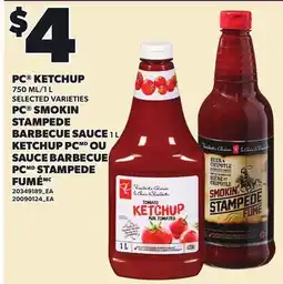 Independent City Market PC KETCHUP 750 ML PC SMOKIN STAMPEDE BARBECUE SAUCE 1 L offer
