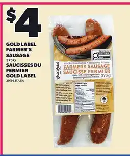 Independent City Market GOLD LABEL FARMER'S SAUSAGE offer
