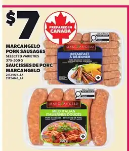 Independent City Market MARCANGELO PORK SAUSAGES offer