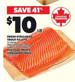 Independent City Market FRESH STEELHEAD TROUT FILLETS offer