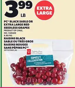 Independent City Market PC BLACK SABLE OR EXTRA LARGE RED SEEDLESS GRAPES offer