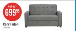 The Brick Cory 59 Velvet Fabric Klik Klak Futon with Tufting - Grey offer