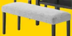 The Brick Libra Dining Bench with Polyester Fabric, 48W - Grey offer