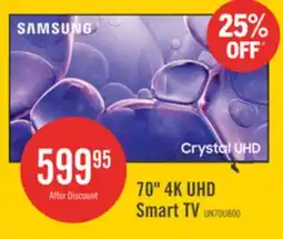 The Brick SAMSUNG 70 U8000 Crystal 4K UHD Smart Tizen OS TV (UN70U8000FFXZC) - 2025 Model offer