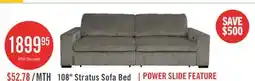 The Brick Stratus 108 Faux Fur Fabric Full-Size Sofa Bed with Power Sliding - Fog Grey offer