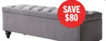 The Brick Sage 57 Storage Bench - Grey Velvet offer