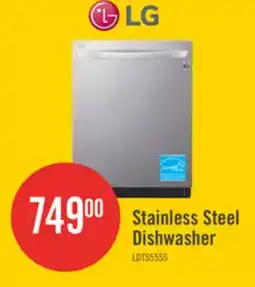 The Brick LG 24 46 dBA Built-In Top-Control Smart Dishwasher with QuadWash - Smudge Proof Stainless Steel offer