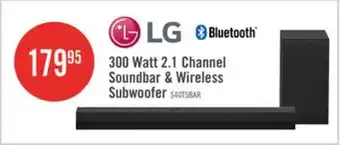 The Brick LG 2.1 CH Bluetooth Dolby Digital Soundbar with Wireless Subwoofer (S40T.DCANLLK) offer