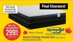 The Brick Springwall Venice Eurotop Twin Mattress offer