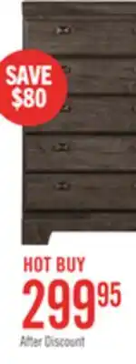The Brick Yorkdale Bedroom Chest of Drawers, 5-Drawer, 31.1W x 47.4H, Made in Canada - Grey offer