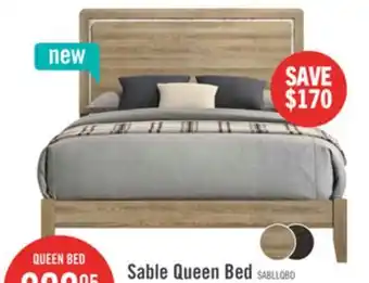 The Brick Sable Panel Bed with Headboard & Frame, Light Brown - Queen Size offer