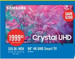 The Brick Samsung 98 4K UHD Edge Lit Dynamic Crystal Colour HDR10+ 120Hz Smart TV (UN98DU9000FXZC) offer