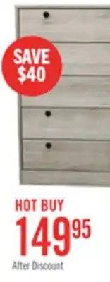 The Brick Hart Bedroom Chest of Drawers, 5-Drawer, 24.6W x 36.2H, Made in Canada - White offer