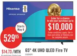 The Brick HISENSE 65 QD6QF QLED 4K UHD Smart Fire TV (65QD6QF) offer