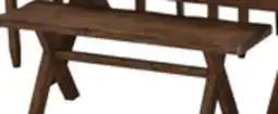 The Brick Plum Dining Bench, Wood, Live-Edge Look, 47.25W- Nutmeg Brown offer