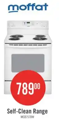 The Brick Moffat 30 Free Standing Self Clean Electric Range - MCB757DMWW offer