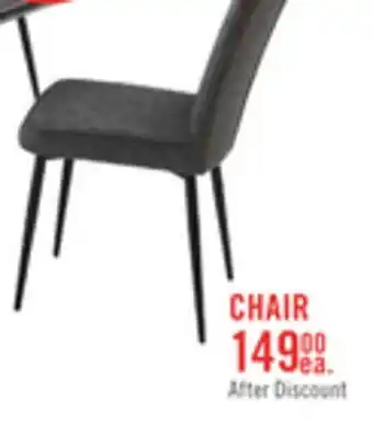 The Brick Tavo Dining Chair with Microfibre Polyester Fabric, Metal - Grey offer
