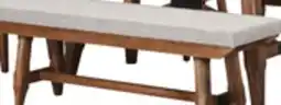 The Brick Cedar Dining Bench with Polyester Fabric, Pine Wood, Trestle-Base, 60W - Brown offer